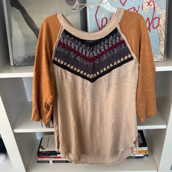 WE THE FREE PEOPLE Spring Bound Long Sleeve Calm Sand Combo - Picture 5 of 7